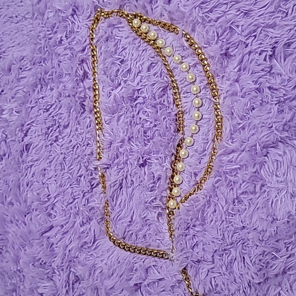 Carolee Pearl Chain link belt - Picture 3 of 10